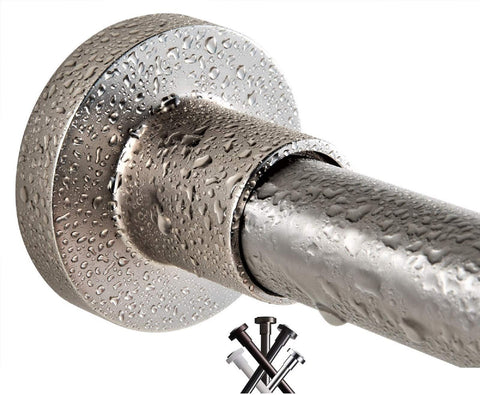 BRIOFOX tension rod extended to 43-73 inches for windows or showers.