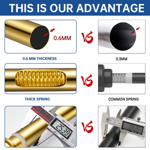 BRIOFOX thicker tube walls enhance durability beyond standard rods