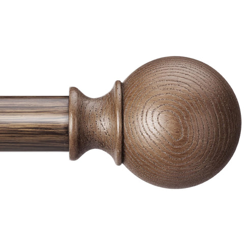 BRIOFOX walnut wood curtain rod with 48-84 inch span for versatile windows.