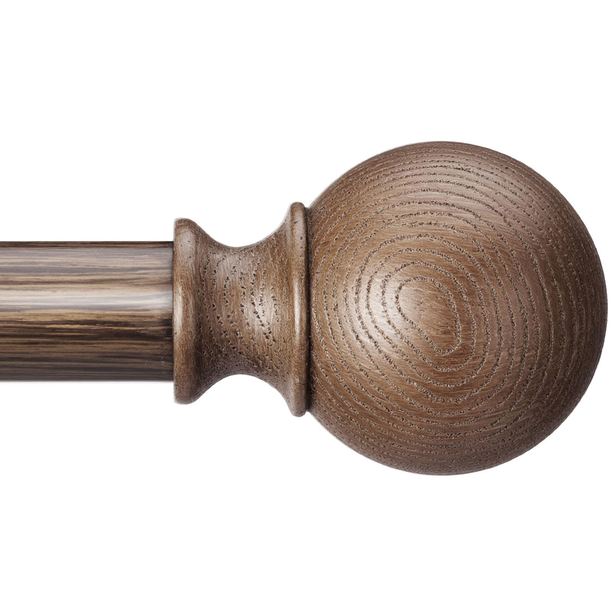 BRIOFOX imitation walnut wood curtain rod with grain finish for a vintage look.
