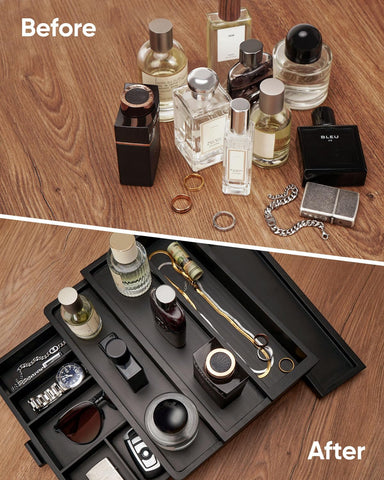 BRITEREE non-slip bottom keeps the organizer steady on any surface.