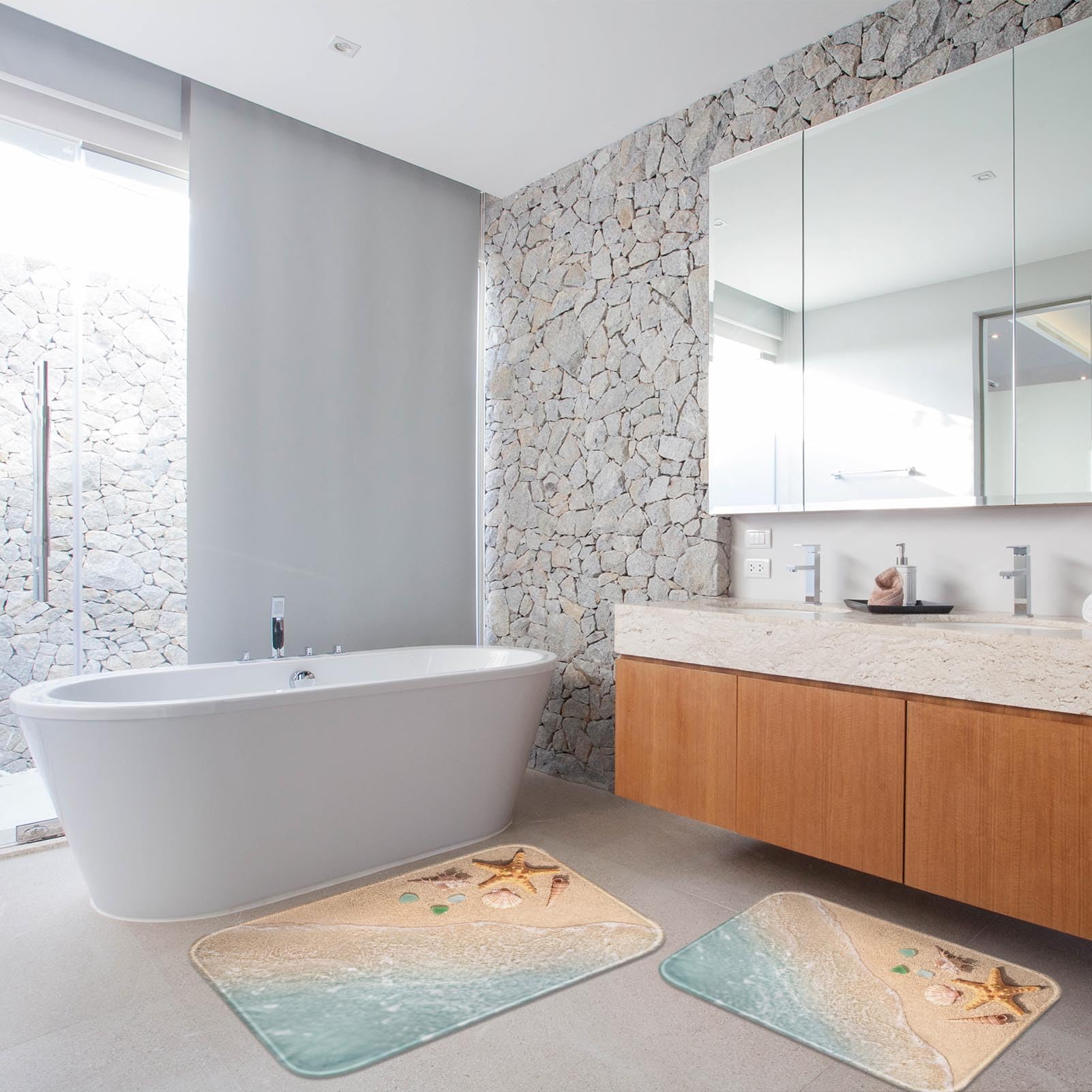 Britimes rug showing machine-washable design for easy cleaning.