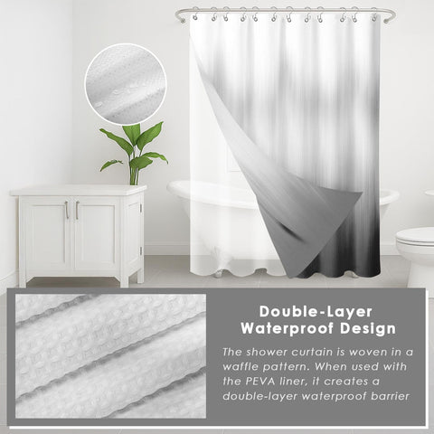 Britimes Grey Stripes bathroom decor setup showing coordinated pieces in a real bathroom.