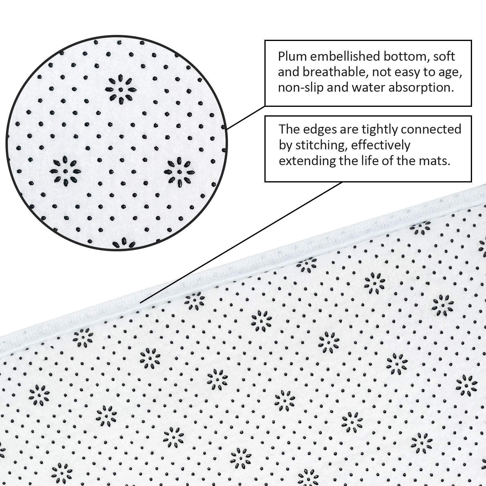Britimes U-shaped bath rug adds padding and reduces floor moisture.