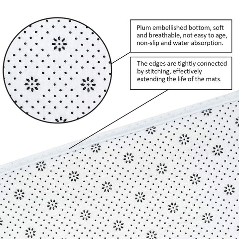 Britimes U-shaped bath rug adds padding and reduces floor moisture.