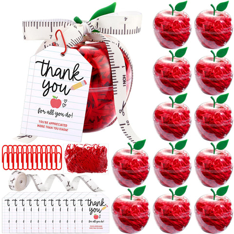 Briwooody clear apple containers 12-pack for gifts and decor