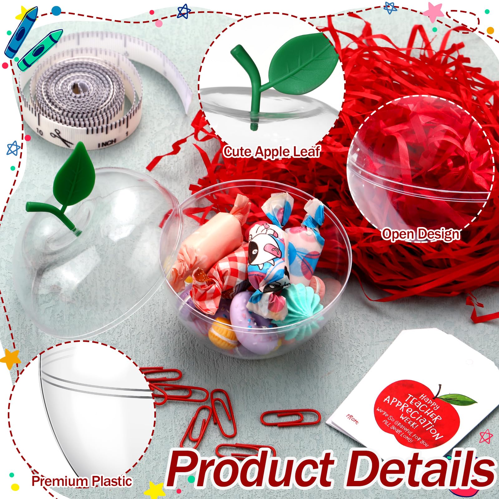 Briwooody decorative apple containers ideal for teacher appreciation week celebrations