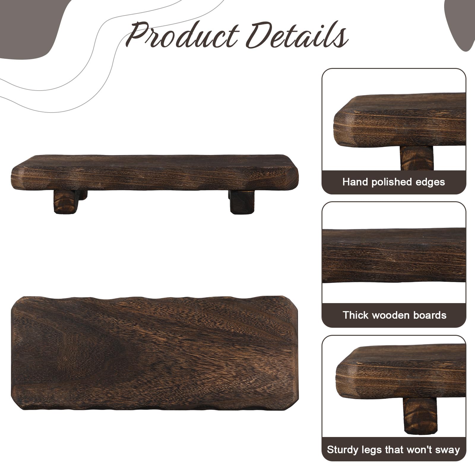 Briwooody decorative wood board for kitchen and bath displays candles