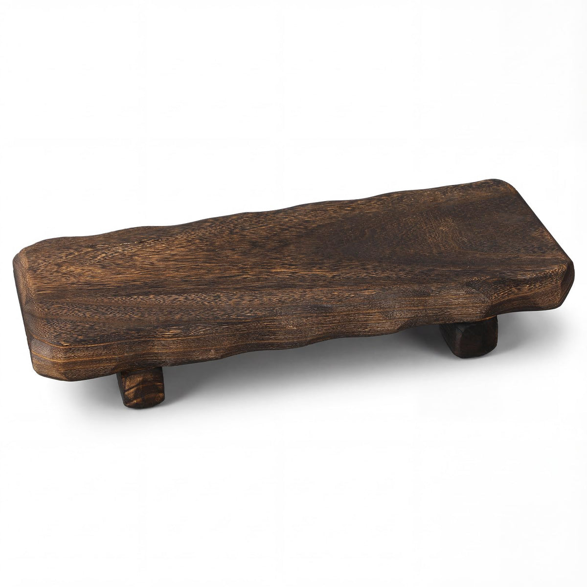 Briwooody large decorative wood board pedestal elevates items with rustic charm