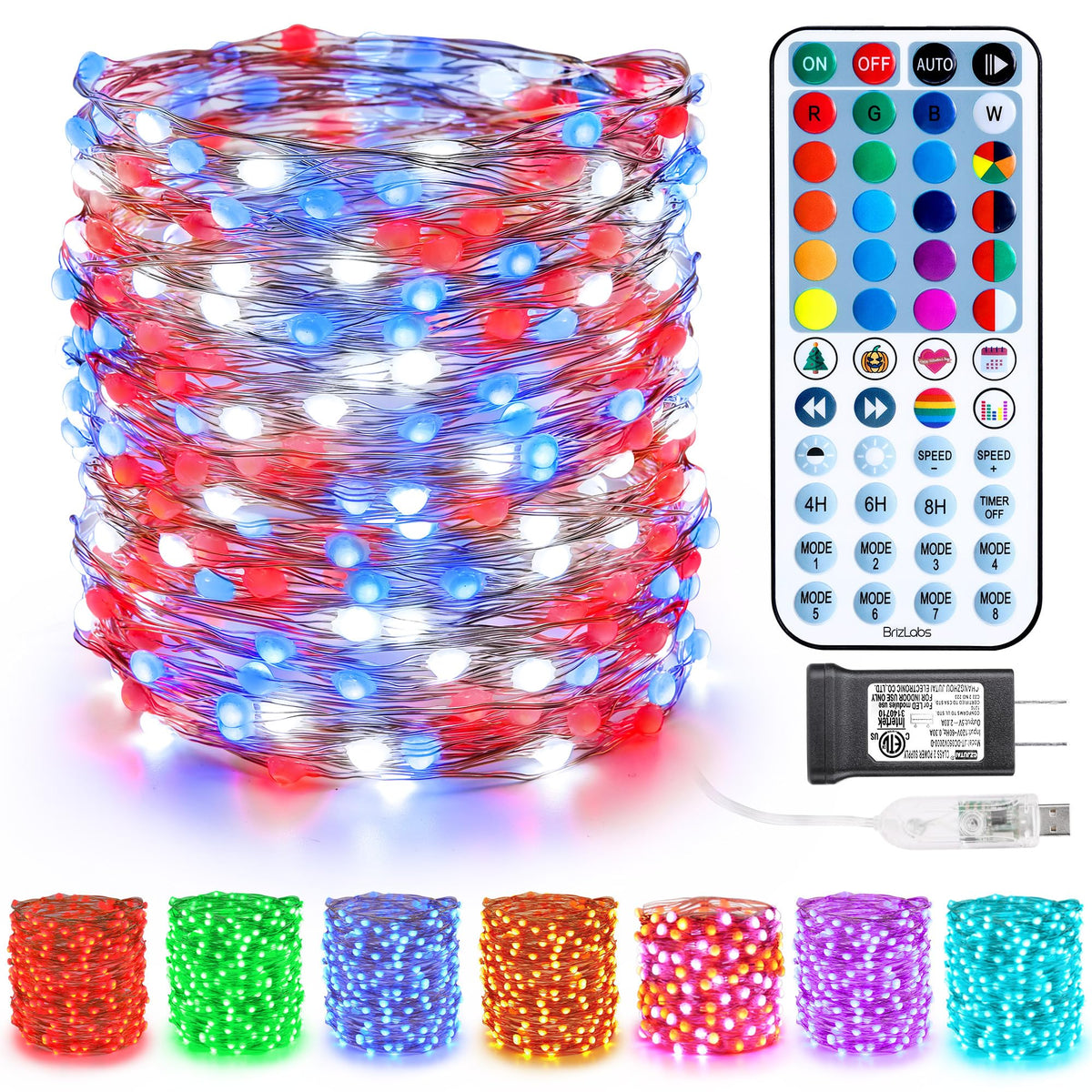 BrizLabs color-changing fairy lights with remote for easy mood lighting