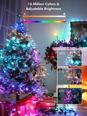 BrizLabs 66ft fairy lights suitable for indoor and covered outdoor spaces.