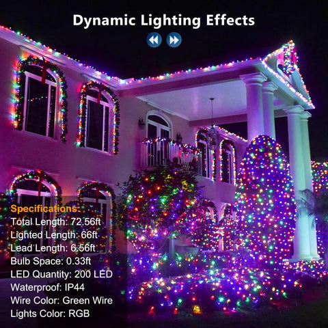 Brizled IP44 waterproof design withstands rain for outdoor decorations.