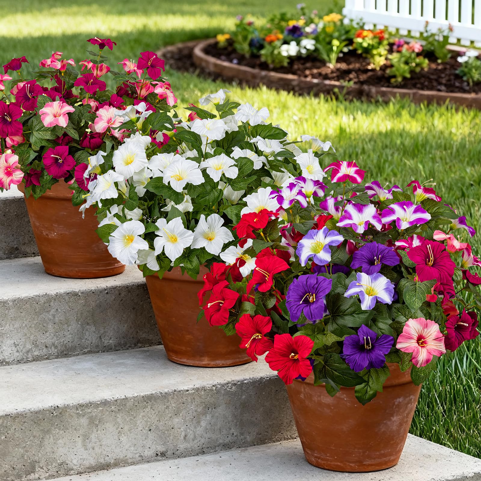 Weatherproof Brlita petunias resist sun and rain for outdoor use