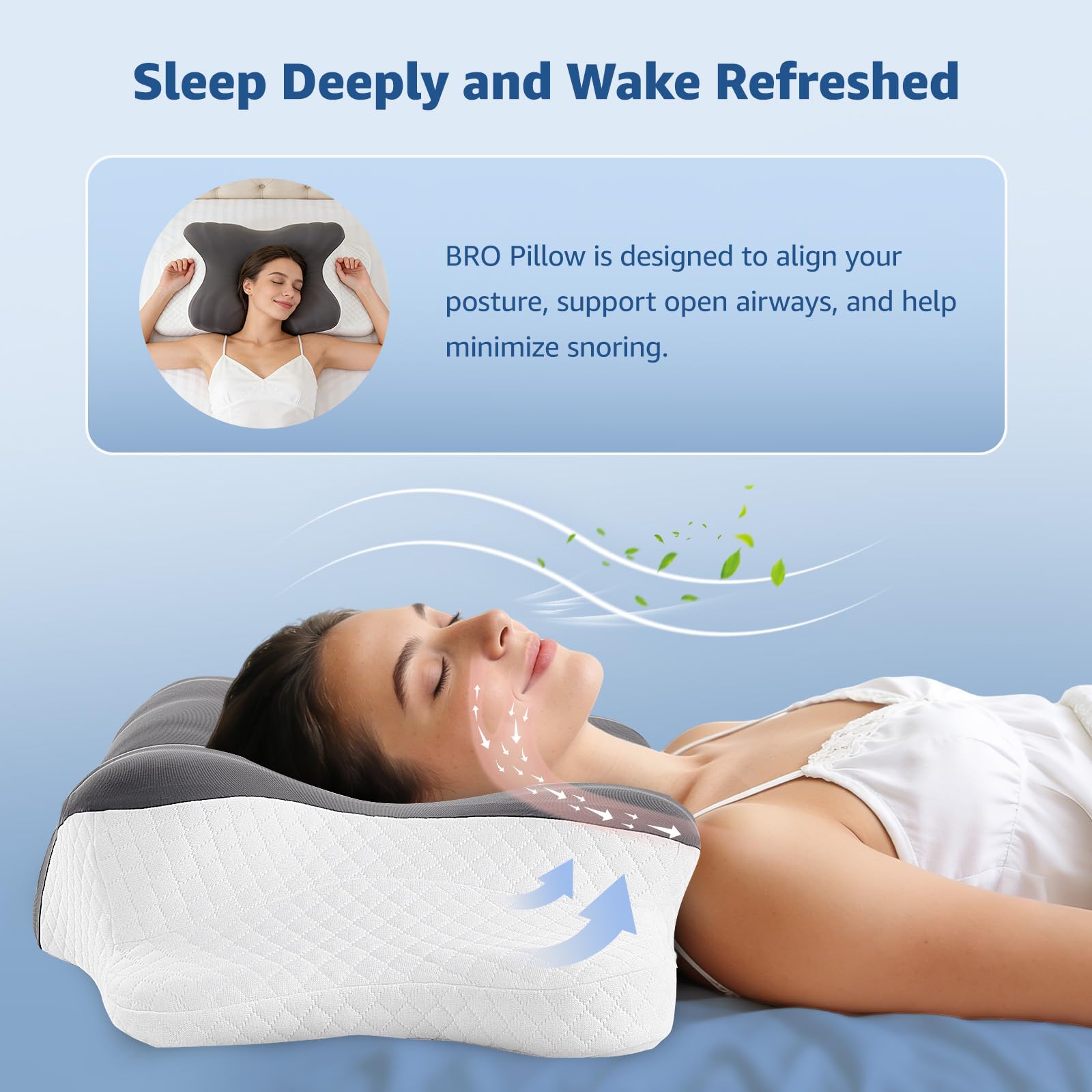 BRO gift-ready sleep improvement pillow ideal for thoughtful wellness gifts.