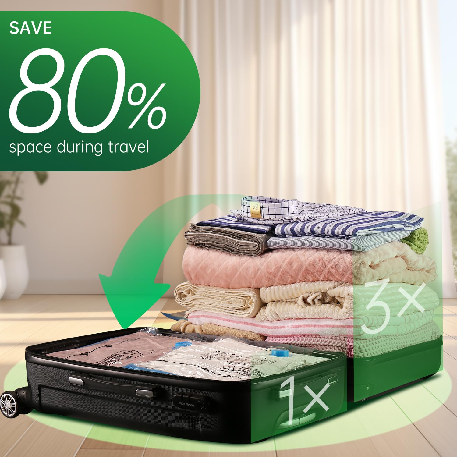 Brodi small vacuum bag fits undergarments and accessories compactly