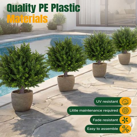 Broiscy topiary ground spike installation, secure placement in soil or planters.