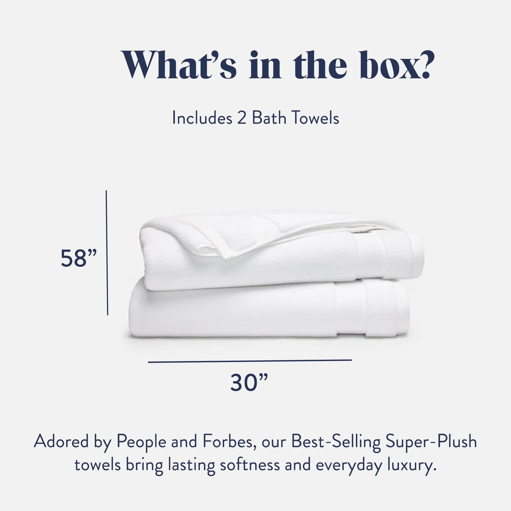 Brooklinen Turkish cotton bath towels folded for a spa-like bathroom display