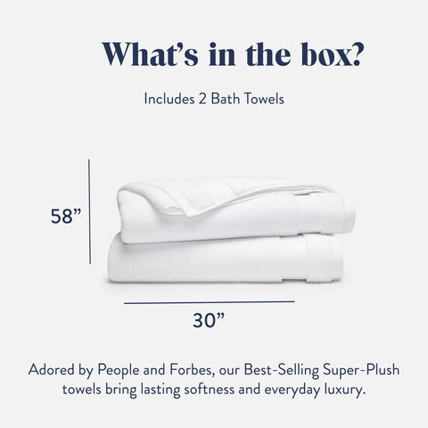 Brooklinen Turkish cotton bath towels folded for a spa-like bathroom display