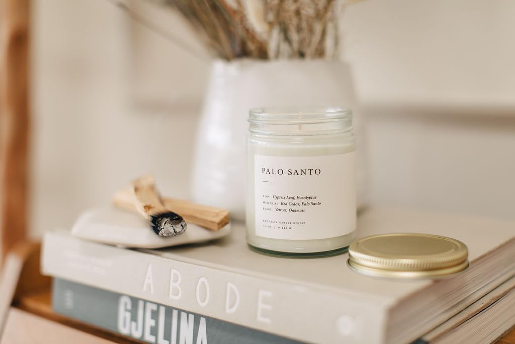 Brooklyn Candle Studio Palo Santo jar candle is hand-poured in the USA