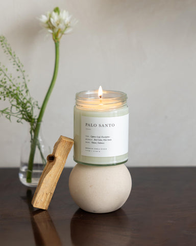 Brooklyn Candle Studio Palo Santo jar candle made with vegan soy wax for clean burning