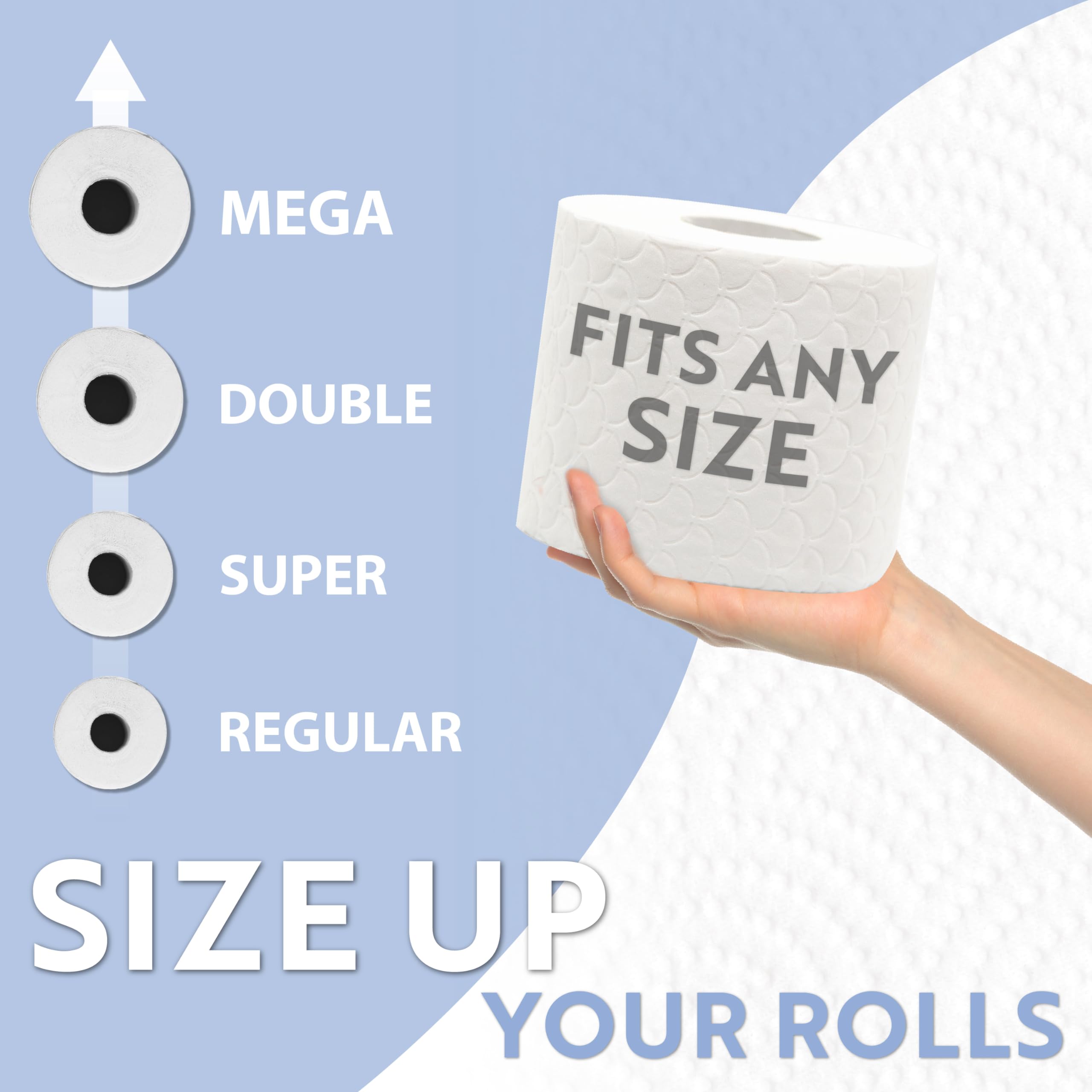 Brookstone bronze holder demonstrates mega-roll capacity in a compact space