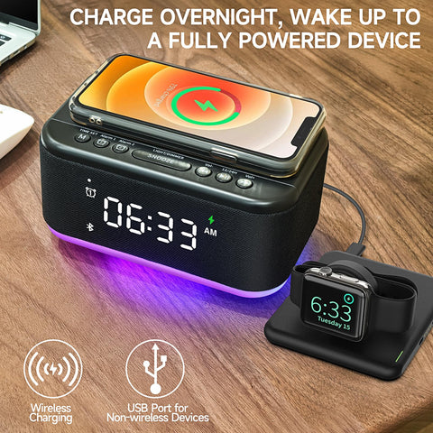 Broserengy Tech wireless charging pad powers Qi devices overnight.