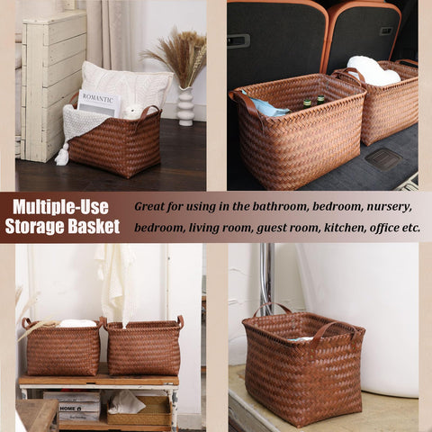 Brownlily car and travel storage basket offers portable organization on the go.