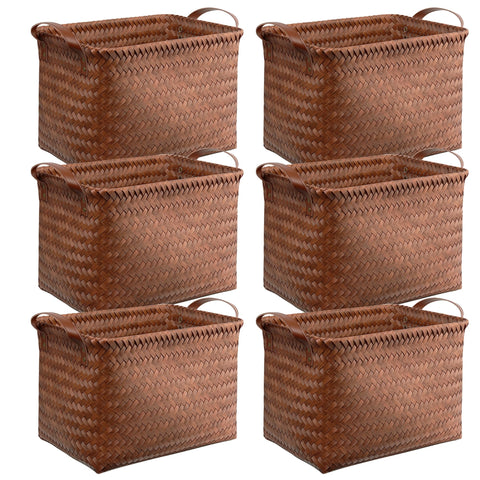 Brownlily handwoven laundry hamper basket keeps clothes organized and easily accessible.