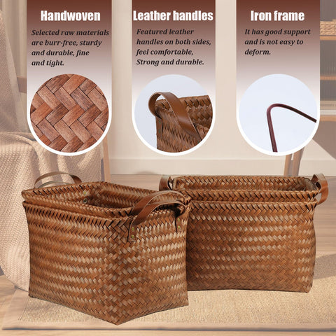 Brownlily laundry hampers with reinforced frame for durable organization.