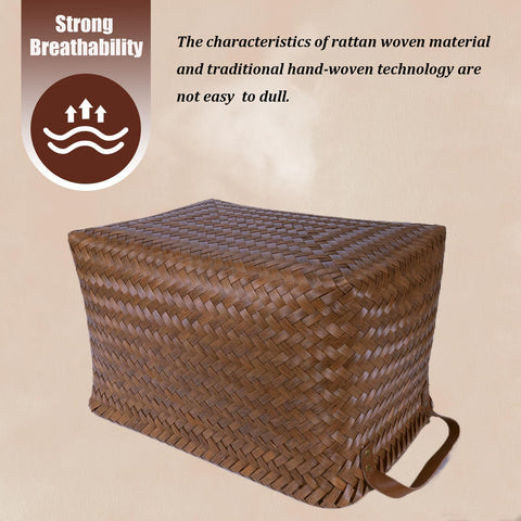 Brownlily set of six storage baskets stackable to save closet space.