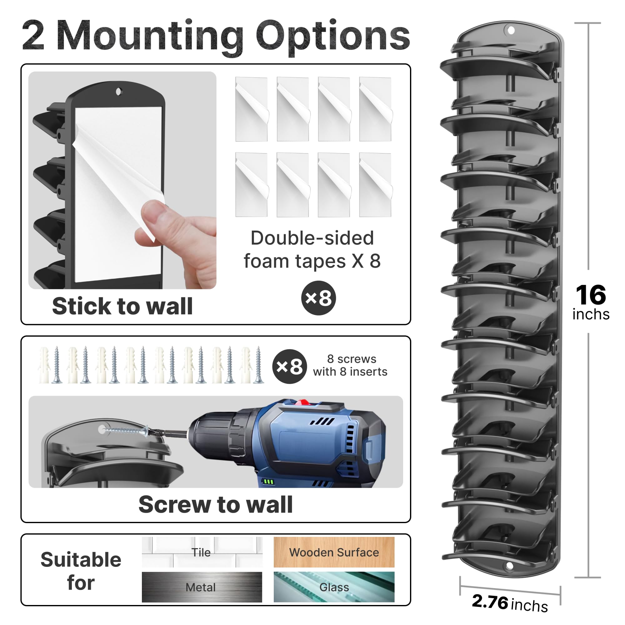 BRUBEQO 2-pack hat organizer kit ready for immediate setup