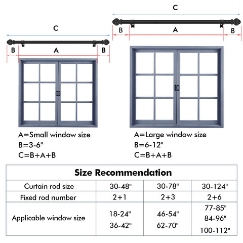 Brunttype curtain rod 0-8mm-thick steel resists wear with daily use