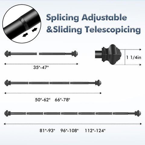 Brunttype curtain rod quick connection simplifies installation