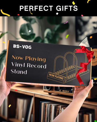 BS-VOG Now Playing base doubles as magazine rack for added versatility.