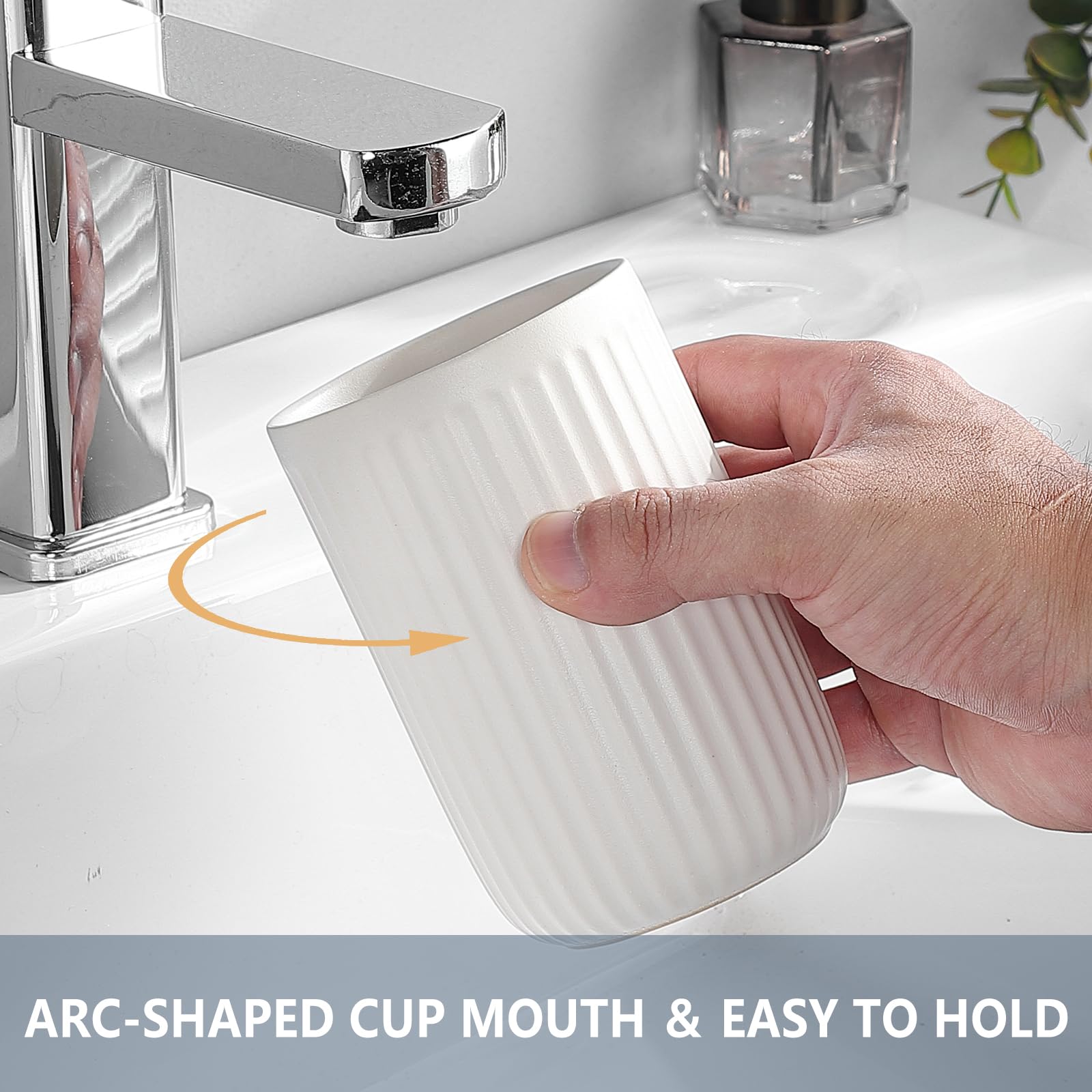BSDISP frosted matte edge cup design adds modern style to the bathroom.