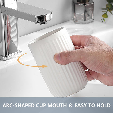 BSDISP frosted matte edge cup design adds modern style to the bathroom.