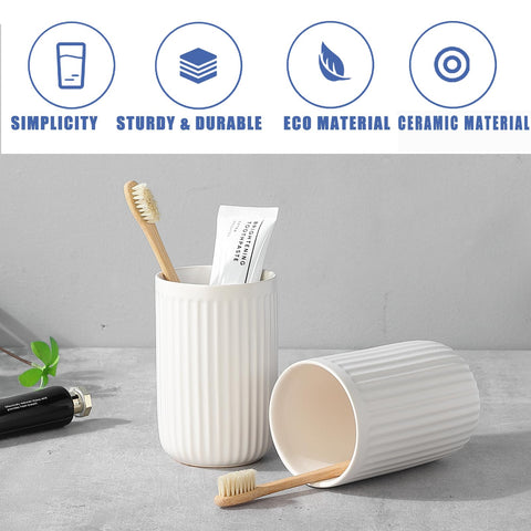 BSDISP space-saving two-cup design fits compact bathroom counters.