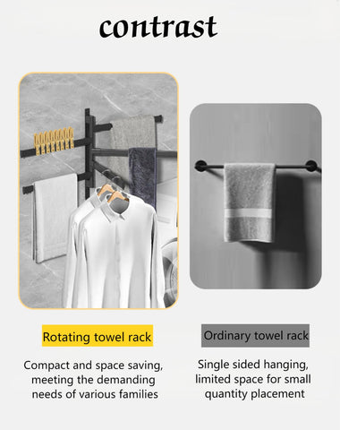 BSELUTNGY Swivel Towel Rack rotating design keeps towels accessible.