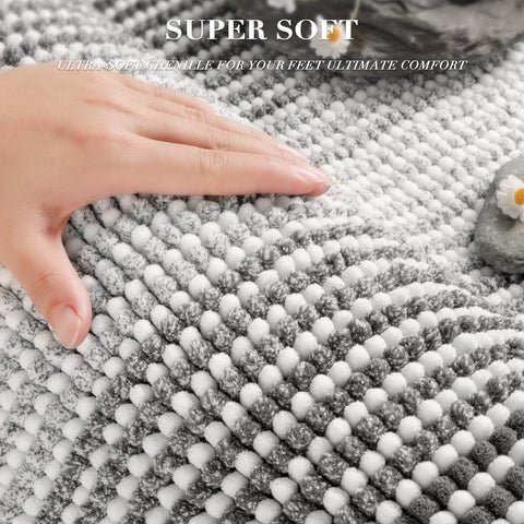 BSICPRO chenille fiber close-up shows dense pile for fast moisture absorption.