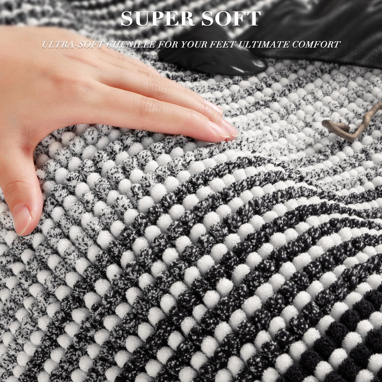 BSICPRO non-slip backing on bath mats ensuring secure footing on wet floors
