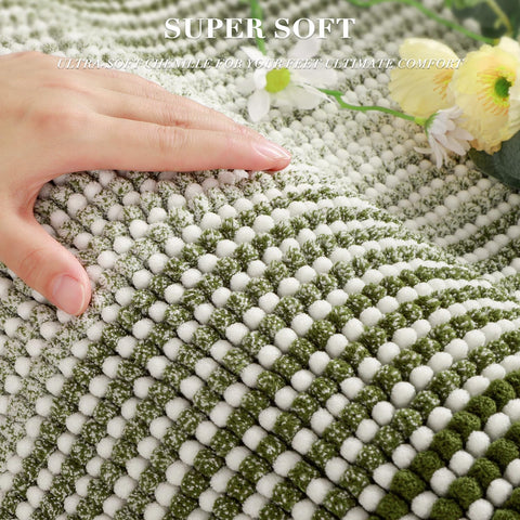 BSICPRO 16x24 chenille rug with plush texture for small spaces and quick absorption