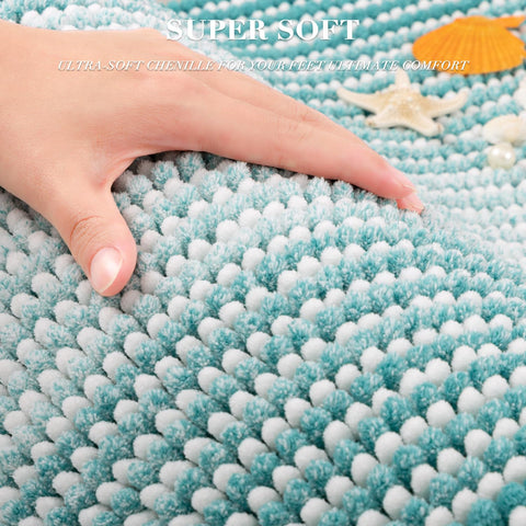 BSICPRO plush chenille close-up highlights dense fibers for cozy feet.