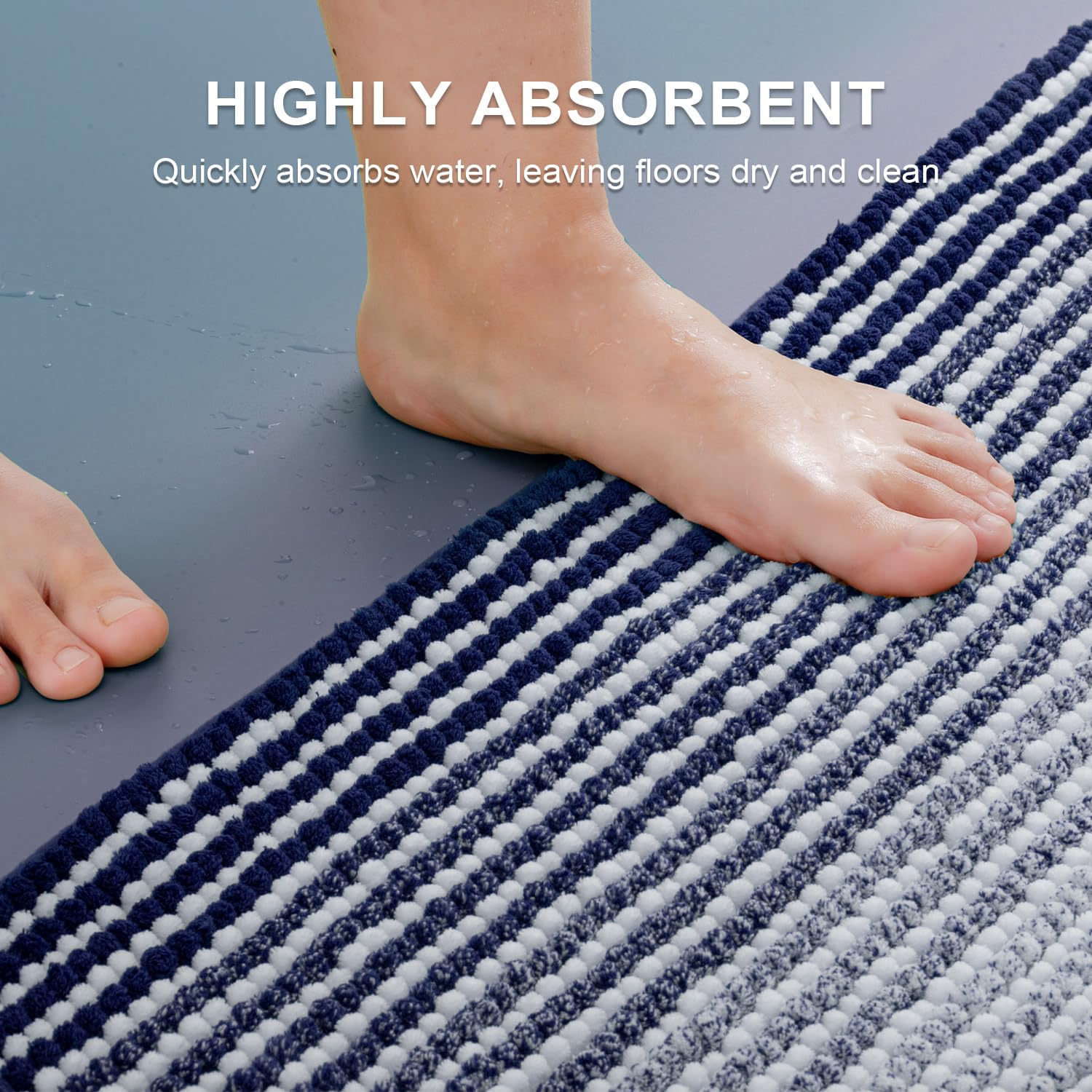 BSICPRO machine-washable bath rug maintains color and softness after washing