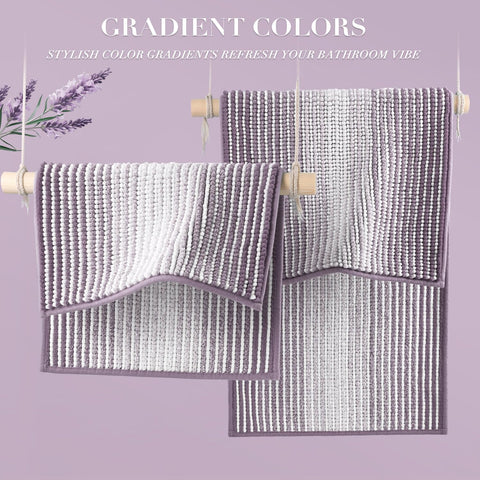 BSICPRO lavender mats suited for bathroom, kitchen, and entryways.