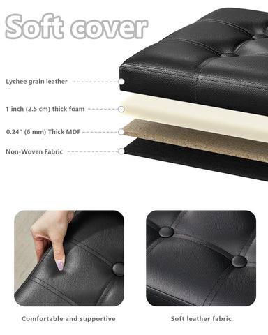 Bsketa ottoman foldable-design for quick setup and storage.