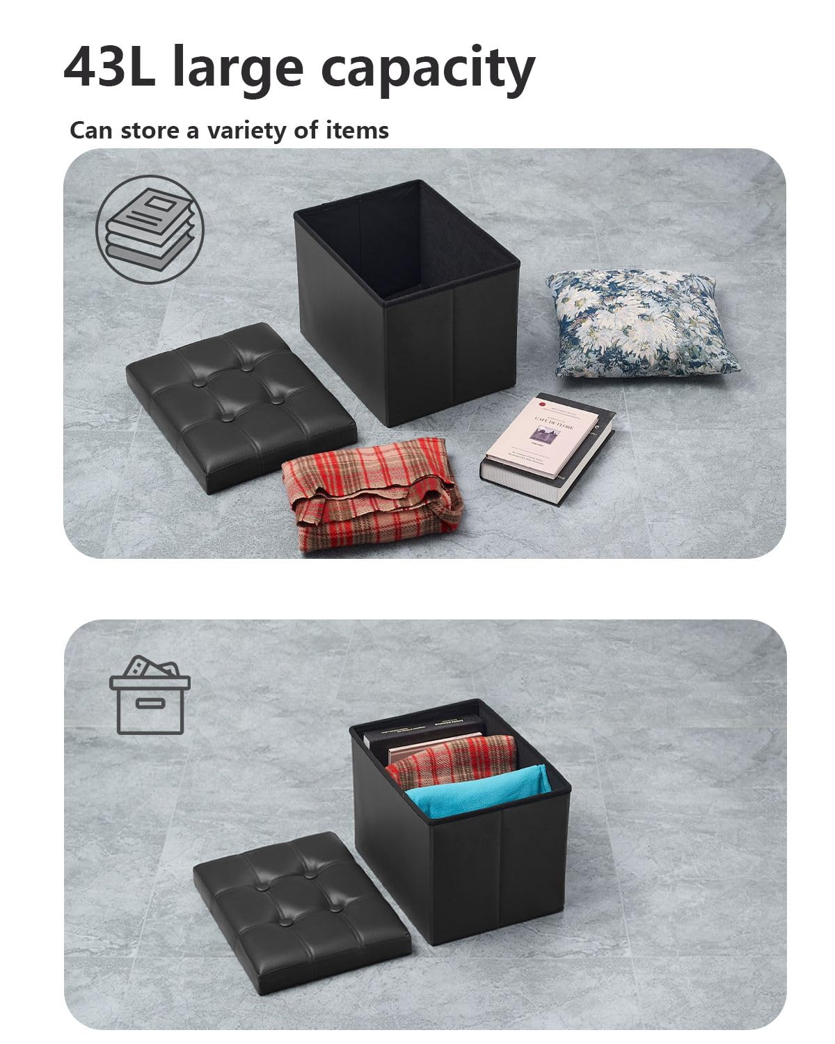 Bsketa ottoman soft-corners protect family from bumps.