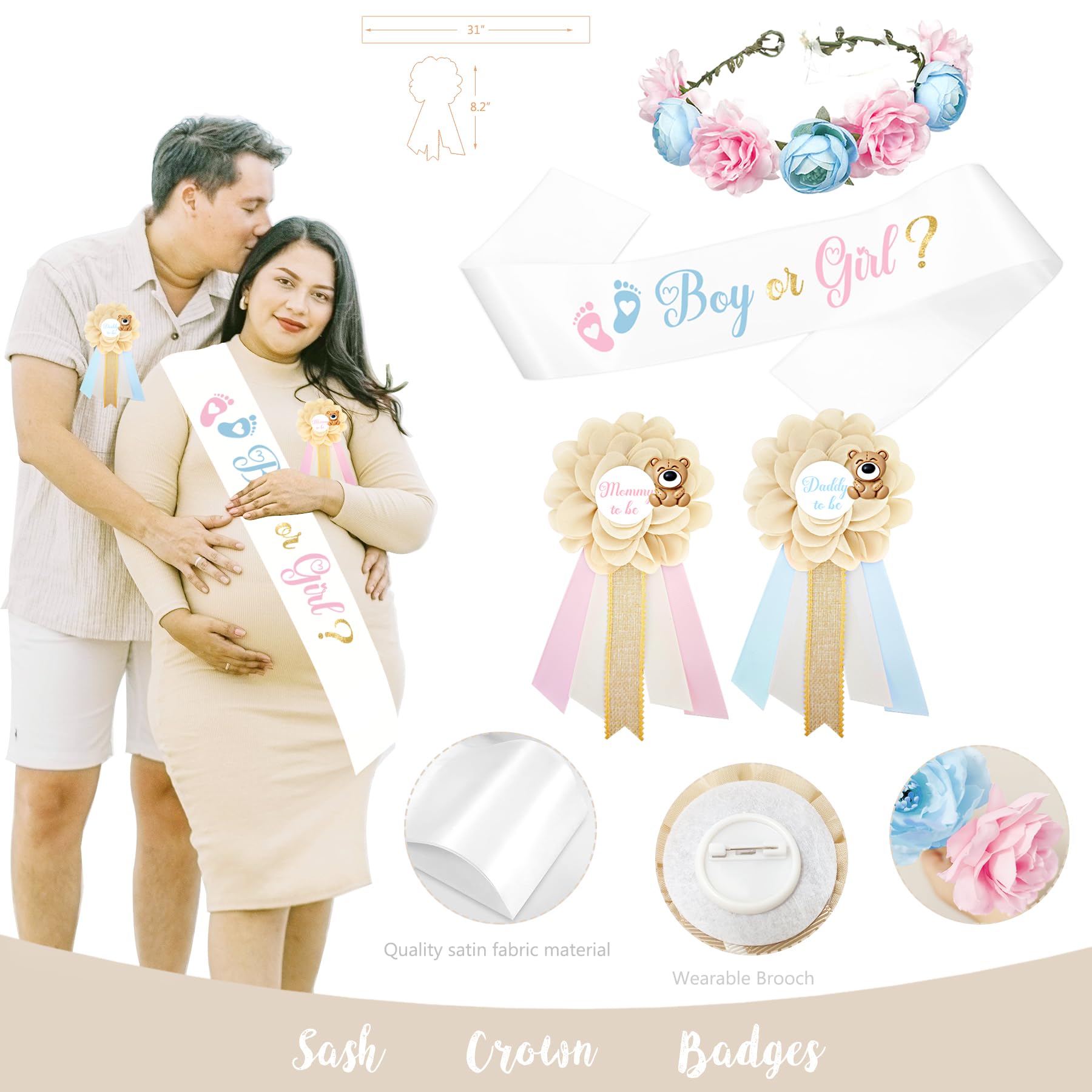 BSMIEFUS mommy-to-be badge highlights the moment and creates a memorable photo prop
