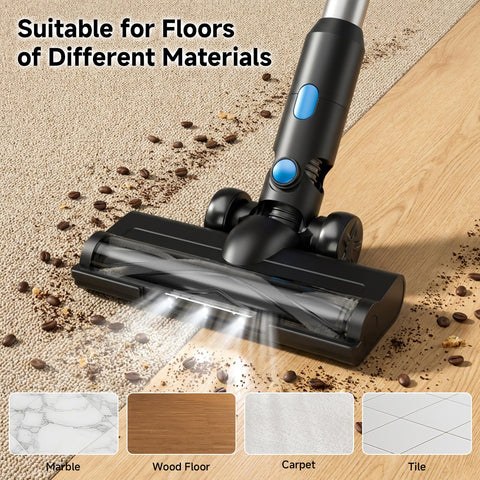 BSNAW 8-in-1 attachments enable cleaning in car, stairs, and upholstery.