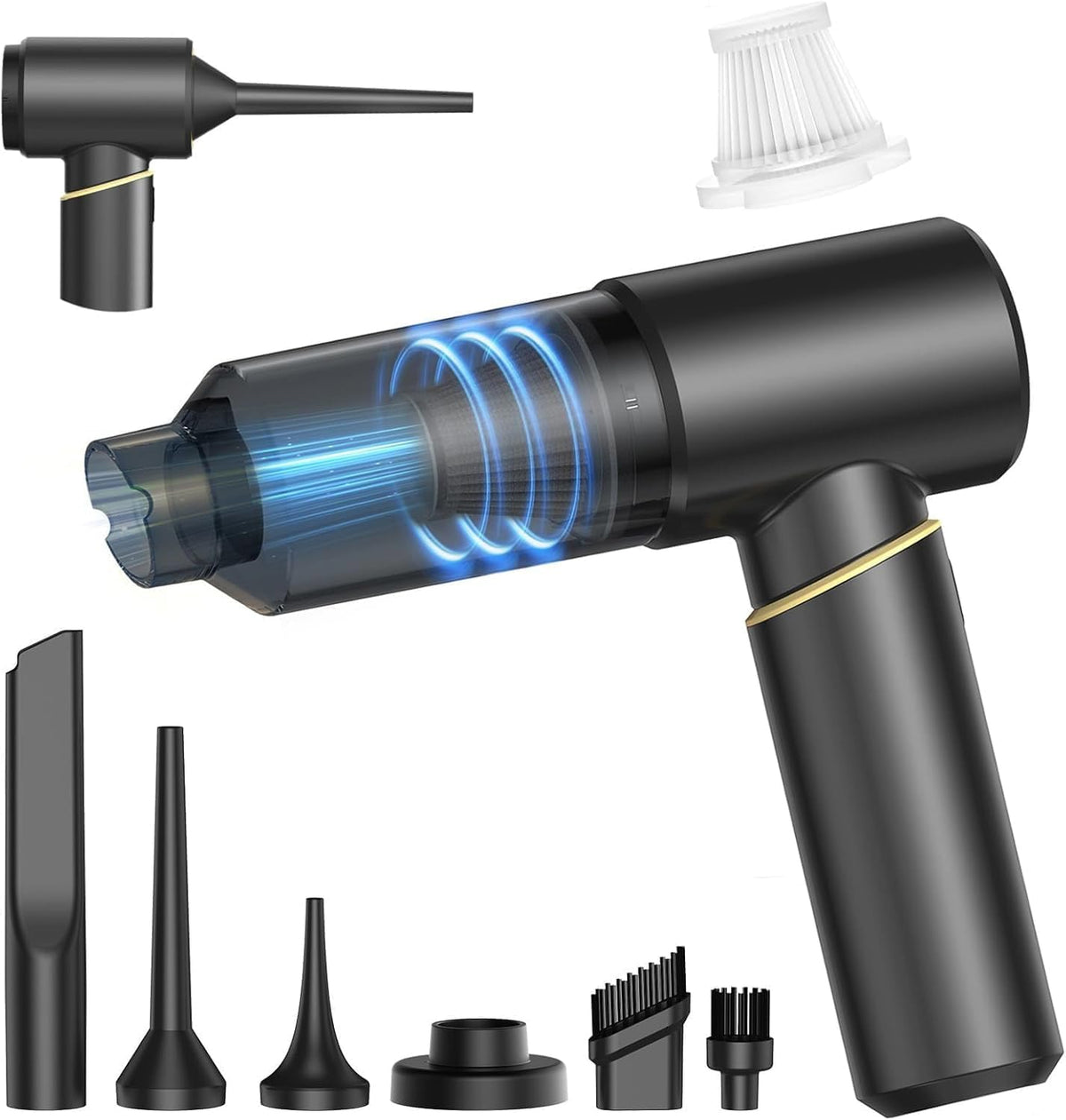 BSRCO car vacuum shows 30 minute cordless runtime for SUV cleaning