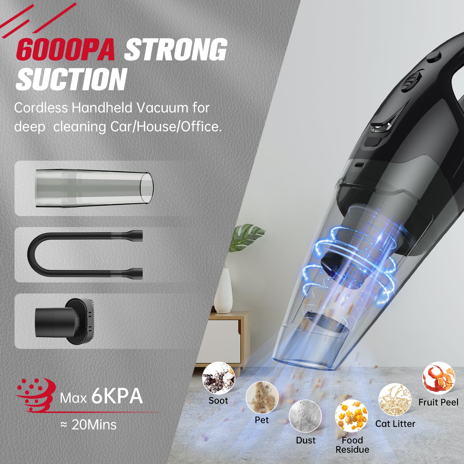 BSRCO cordless vacuum charging via USB for quick cleanups